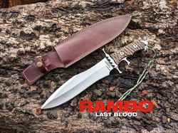 heartstopper bowie knife - replica of rambo v last blood movie - fixed blade knife - hunting knife - gift for christmas