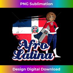 afro latina dominican republic flag dominican pride - decorative sublimation png file