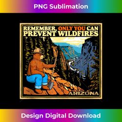 smokey bear only you can prevent wildfires vintage arizona tank top - elegant sublimation png download