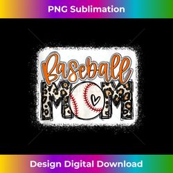 baseball mom orange leopard baseball mama tank top - png transparent sublimation design