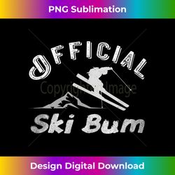 ski bum t shirt - official ski bum skiiing shirt