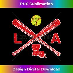 louisiana softball bats & ball retro style softball player - creative sublimation png download