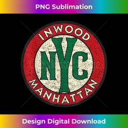 inwood manhattan vintage road sign distressed print - artistic sublimation digital file