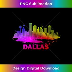 colorful dallas cityscape souvenir - dallas skyline