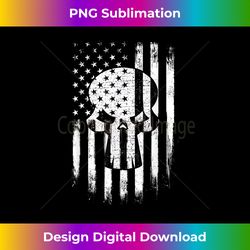 distressed american flag skull flag skull - high-resolution png sublimation file