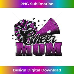 football cheer mom purple black pom leopard - trendy sublimation digital download