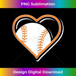 orange baseball heart for baseball lovers 1 - stylish sublimation digital download