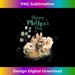 mama bunny rabbit and baby animal happy mothers day 1 - creative sublimation png download