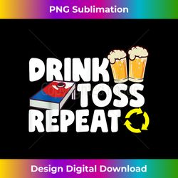 drink toss repeat beer cornhole player bean bag - premium png sublimation file