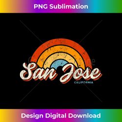 san jose california ca vintage rainbow retro 70s 2 - premium png sublimation file