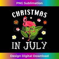 christmas in july flamingo - instant png sublimation download