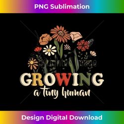 growing a human floral tiny flowers funny pregnancy - trendy sublimation digital download