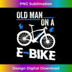 old man on a e-bike electronic bicycle sports bike biker 2 - high-resolution png sublimation file