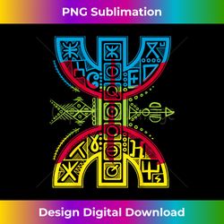 Berber Flag With YAZ Amazigh Symbol! Proud Tamazight People - Eco-Friendly Sublimation PNG Download
