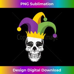 mardi gras skull jester hat funny parade costume t shirt - elegant sublimation png download