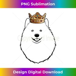 samoyed dog wearing crown - exclusive sublimation digital file