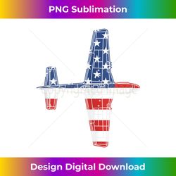 p51d mustang fighter plane schematic american flag tank top - digital sublimation download file
