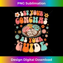 let your conchas be your guide groovy concha lover mexican tank top 1 - png transparent sublimation design