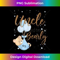 baby bear baby shower theme uncle bearly wait baby boy - png transparent sublimation design