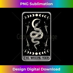 the waxing moon tarot card crescent lunar fortune teller tank top 2 - exclusive sublimation digital file