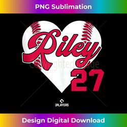 baseball heart austin riley atlanta mlbpa - modern sublimation png file