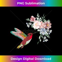 pretty bird nature animal vintage flowers hummingbird 1 - exclusive png sublimation download