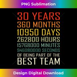 best team vintage work anniversary 30 years employee - artistic sublimation digital file