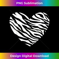 zebra fur animal skin heart white print waves black pattern 3 - stylish sublimation digital download