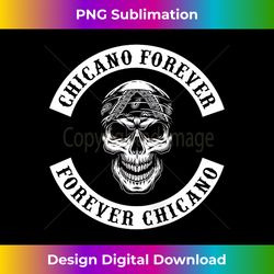 chicano skull with bandana biker style rocker - retro png sublimation digital download