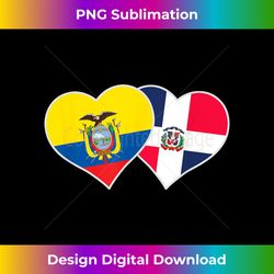 ecuadorian dominican heart love ecuador dominican flag - exclusive png sublimation download