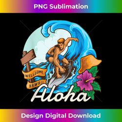 aloha hawaii - surfer - retro throwback design - classic