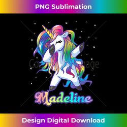 madeline name personalized custom rainbow unicorn dabbing 1 - modern sublimation png file