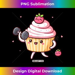 cute cupcake workout funny cupcake woman gym training - vintage sublimation png download