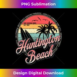 2 sided huntington beach surf city california vintage badge - sublimation-ready png file