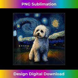 surrealism starry night poochon dog 2 - premium sublimation digital download