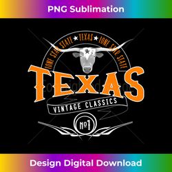 vintage classic style texas lone star longhorn design 3 - creative sublimation png download