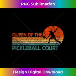 pickleball paddle pickleball court queen dink retro vintage - decorative sublimation png file