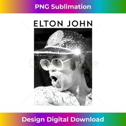 Elton John Official Black & White Photo Sequin Cap Long Sleeve - Instant PNG Sublimation Download