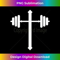barbell dumbbell cross christian jesus gym workout lifting tank top - artistic sublimation digital file