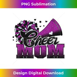 football cheer mom purple black pom leopard - instant sublimation digital download