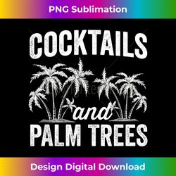 sarcastic cocktails palm trees summer vacation design 1 - instant png sublimation download