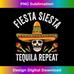 fiesta siesta tequila repeat funny mexican skull - decorative sublimation png file