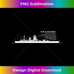 hms rodney british battleship infographic diagram - retro png sublimation digital download