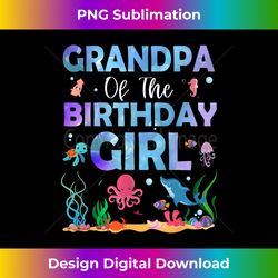 grandpa of the birthday girl sea fish ocean animals aquarium - trendy sublimation digital download