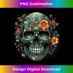 floral mexican skull day of the dead dia de muertos - premium sublimation digital download