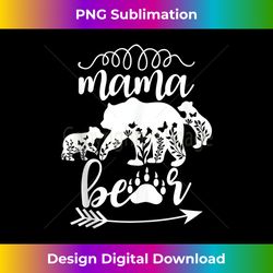 floral mama bear mom of 2 mama bear two cub floral mama bear - decorative sublimation png file