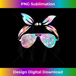 funny tie dye auntie bear face sunglasses aunt mother's day - professional sublimation digital download