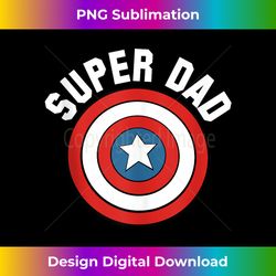 marvel father's day super dad captain america shield 1 - instant sublimation digital download
