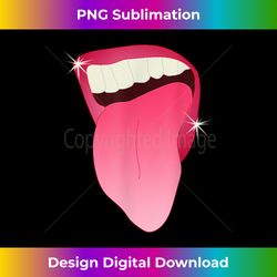 mouth with tongue sticking out & lip gloss for 1 - digital sublimation download file