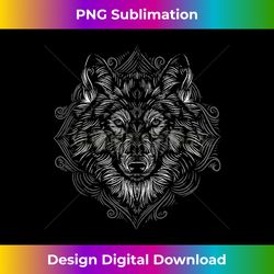 wolf pattern 1 - vintage sublimation png download